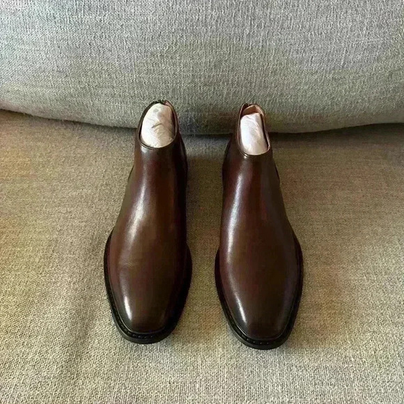 Vintage Foundry  | Men’s Edward brown chelsea boots size 8/41 brand new in box - Picture 6 of 9